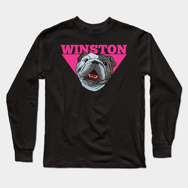 Winston Bulldog Smith Long Sleeve T-Shirt by EvoComicsInc